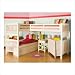 University Loft MM Series White Mission White Series Extra Long Triple Lindy Loft Bedroom Set with Twin Size Third Bed