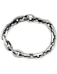 Sterling Silver Heavy Square Cable Link Bracelet 3/8 inch wide, sizes 8, 8.5 & 9 inch
