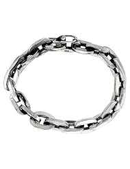 Sterling Silver Heavy Square Cable Link Bracelet 3/8 inch wide, sizes 8, 8.5 & 9 inch