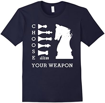 Men's Choose Your Weapon Chess Lover Gift Tee Chess Shirt T Shirts Small Navy