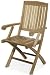 Bali Folding Arm Chair 37.5"hx22.5"w Teakwood