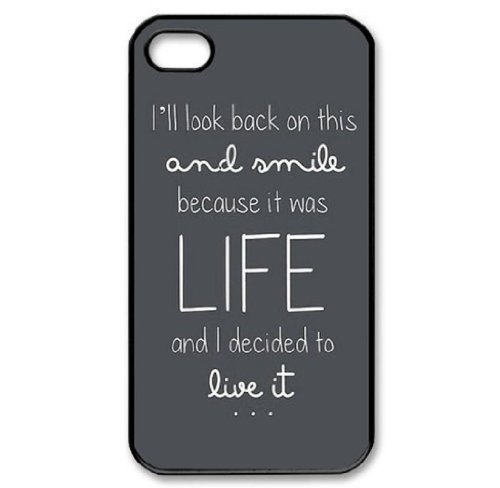 Sannysis 1PC Unique Fashion Pattern Case Cover Skin For iphone 4 4G 4S (Smile Life Case)