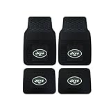 A Set of 4 NFL Universal Fit Front and Rear All-Weather Floor Mats - New York Jets by Fan Mats