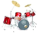 HB Predator 7 Piece Drums Sunset Beach Red Finish Complete Drum Set - B000FRUWZ6