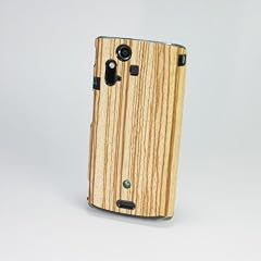 REAL WOODEN CASE COVER 「WoodGrain-木目-」 LIGHT -ゼブラ- for Xperia acro