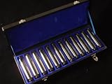 HARMONICAS 12 HARP SET - 10 HOLE EACH - EVERY KEY+ CASE