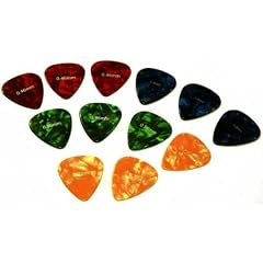 Plektren Pearloid Celluloid 0.46-1.20mm 12er Set