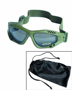 Tactical Commando Air Pro Army Goggles Eye Protection Airsoft Olive
