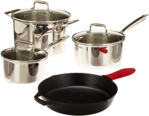 Lodge Elements SC90SET 8-Piece Cookware Set, Silver