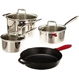 Lodge Elements SC90SET 8-Piece Cookware Set, Silver