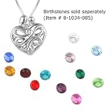 Small Sterling Mother's Birthstone Locket Pendant