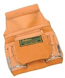 Chalimex 1041 ST 9 Pocket Nail & Tool Bag Beige Top Grain Mocassin Leather