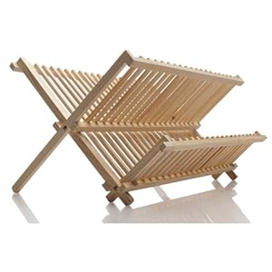 Norpro Pine Wood Folding Dish Rack
