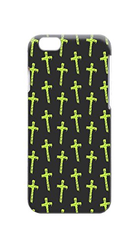 iPhone 6 Case, iPhone 6 Cases - Trendy 3D Hard Case Bumper for iPhone 6 Green Slimey Cross Extremely Thin Hard Back Case for iPhone 6 4.7 Inches