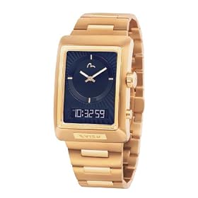 EVISU Mens Shinzo Gold-Tone Ana-Digi Stainless Steel Watch #EV-7014-44 by EVISU