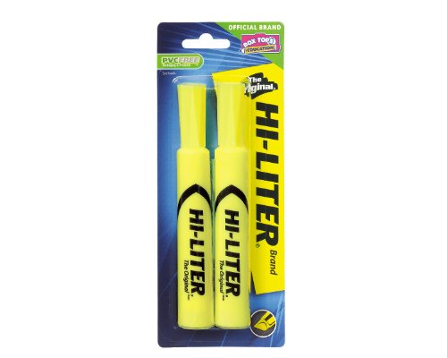 Avery Desk Style HI-LITER, Yellow, Pack of 2 