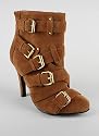 Multi Buckle Suede Bootie
