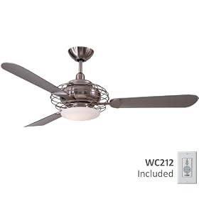 Minka-Aire Fans F601-BS BN 52 Acero Contemporary Brushed Steel Ceiling Fan w  Light and... by Minka Aire