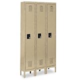 Edsal  Quick-Assemble Single-Tier Locker, 36w x 18d x 78`h, Tan - Same Day Shipping (orders by 3 pm), Next Day Delivery (in most cases)