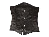 Shaper Corset Victorian Black Jacquard Corset Underbust Back Lacing Waist Training Cincher SC10004