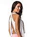 Coqueta Tank Top Open Back Sexy Halter Knotted Tunic Backless Sport Shirt White