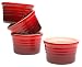 Le Creuset Stoneware 4-3/4-Ounce 4-Piece Ramekin Set, Red