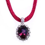 SAVE 75% 14K Rhodolite Garnet & Diamond Yellow Gold Pendant by Designer Michael Valitutti from Exotic & Rare Gemstone - FREE Shipping! & FREE Gemstone Information Card - OVERSTOCK Clearance Sale!
