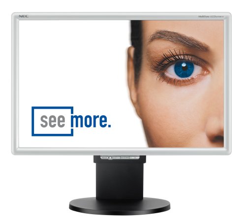 NEC Multisync LCD 2470 WVX 61 cm (24 Zoll) TFT Monitor D sub  DVI D (Kontrast: 10000:1, 6ms Reaktionszeit) wieß/schwarz Monitor