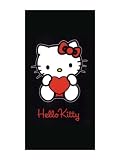 DRAP DE PLAGE 75x150 cm HELLO KITTY 006 VELOURS IMPRIME 100% COTON