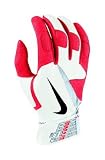 Nike GB0305 Diamond Elite Pro Batting Gloves - White/University Red