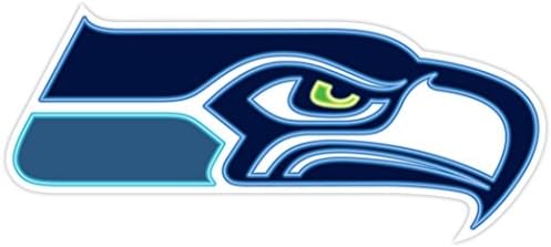 Seattle Seahawks Glow Logo Vinyl Sticker 3"x7" Decal Bumper Car Truck Laptop