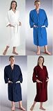 Bathrobes Online Mens and Womens Atlantis Style Light-Weight 100% Turkish Terry Cotton Kimono Bathrobe - 7 Colors & 5 Sizes - Made in Turkey