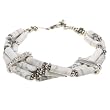 EXP Handmade Howlite & Silver 3-Strand Bracelet