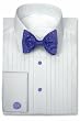 Cotton Tuxedo Shirt - 1/2 Inch Pleat Laydown Collar