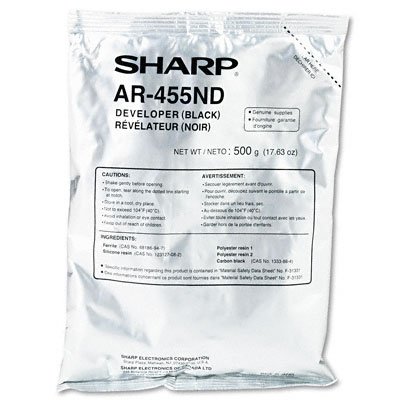 Sharp AR455MD (AR-455MD) Developer. Sharp AR-455MD Black Developer for ARM355 and ARM455 Copiers. Sharp AR455MD Fits printer models: AR-M355/AR-M455