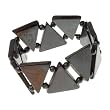 Triangle Design Dark Bone Bangle Stretch Bracelet