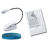 Clip-On LED Book Light eReader White Color Kindle book light eRader book light + Amazon Kindle2 Amazon Kindle 2 Screen protector