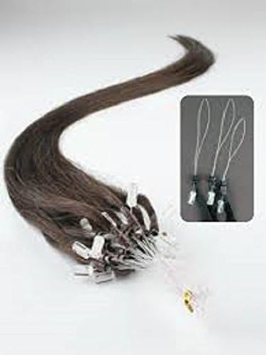 10 Chocolate Brown Micro Loop Microbead Hair Extension Strands 0.5g