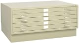 37 W 5 Drawer Steel Flat File with Base by Safco Office Furniture