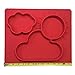 One-piece silicone placemat + plate for kids. No spill 3 Large sections for solids & liquids. Red