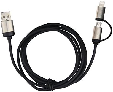 Tillwell for Iphone Charger, 5ft 1.5m 2 in 1 Lightning &amp; Micro USB Charge/sync Cable,usb to Micro &amp; 8 Pin Cable for Iphone 6 6 Plus 5 5s 5c, Ipad Air(black)