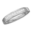 14K White Gold 1/4 ct. Princess Cut Diamond Wedding Band