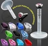 5 STÜCK LABRET Lippe Lippenpiercing Bioflex LXSI03-16X