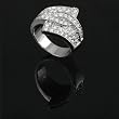 Silvertone Pave Style CZ Fashion Ring