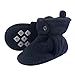 Little Treasure Baby Cozy Fleece Booties with Non Skid Bottom, Navy 0-6 Months