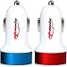 2 Pack - EPAuto 2.4A 12W Dual USB Car Charger for iPhone, iPad, iPod, MP3 Player, PDA, GPS, Kindle