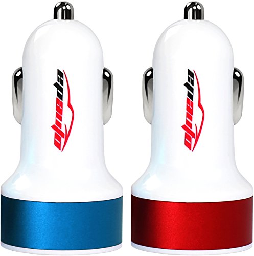 2 Pack - EPAuto 2.4A 12W Dual USB Car Charger for iPhone, iPad, iPod, MP3 Player, PDA, GPS, Kindle