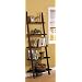Dark Espresso Brown Leaning Bookcase Bookshelf