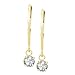 14k Yellow Gold Dangle Lever Back Diamond Earrings title=