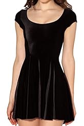 Sexy Geometric Print Pleated Velvet Mini Dress 